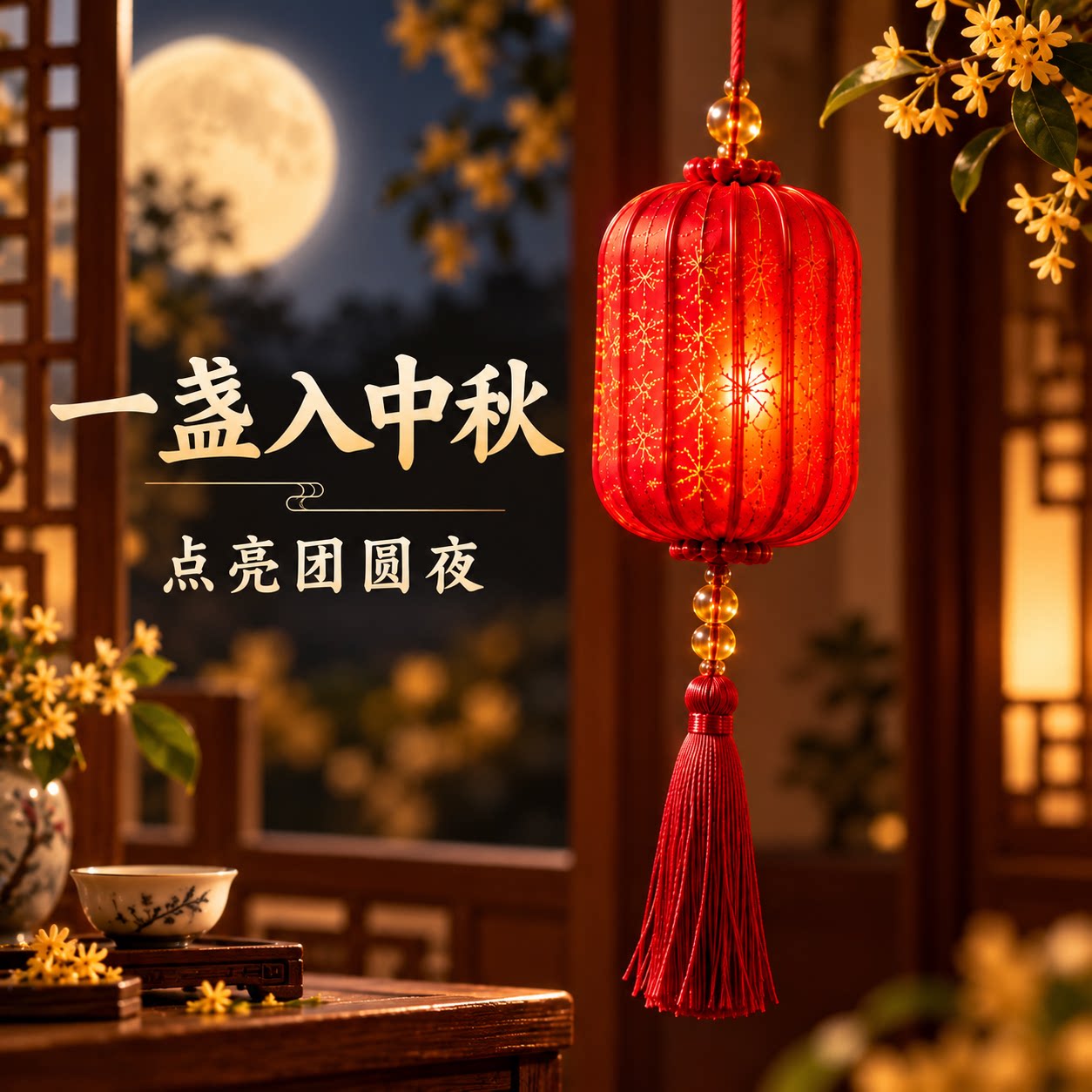 中秋节小灯笼挂件中式古风图片