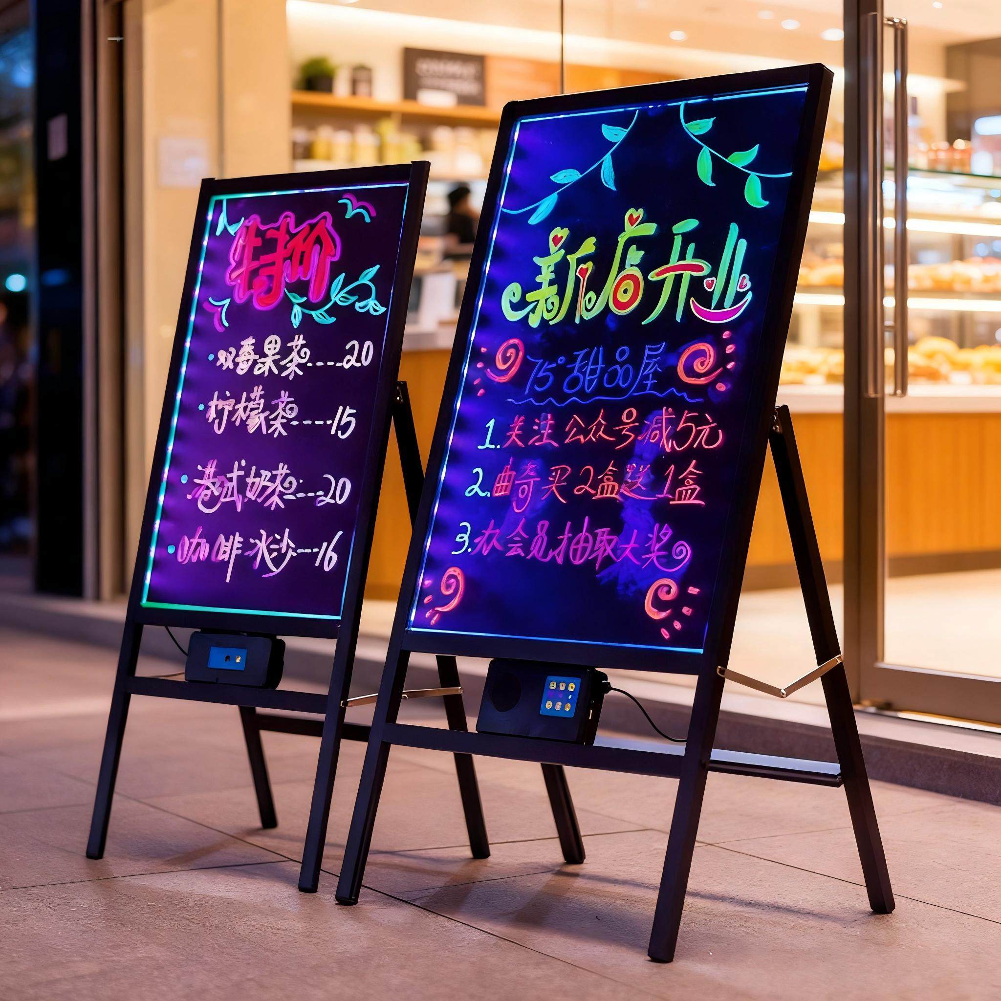 荧光板广告板摆摊展示牌发光价格手写板夜光广告牌黑板夜市摆摊广告牌