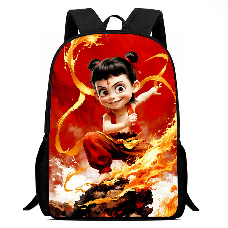 哪咤儿童书包哪咤之魔童闹海手提袋多用补习袋课外辅导单肩斜挎双肩背包小学生作业袋卡通网红动漫补课帆布袋