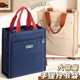 手提袋拎书袋拉链式男孩女孩小学生补习袋补课包学生专用美术袋文件袋收纳袋作业袋手提初中生课外补习班书包