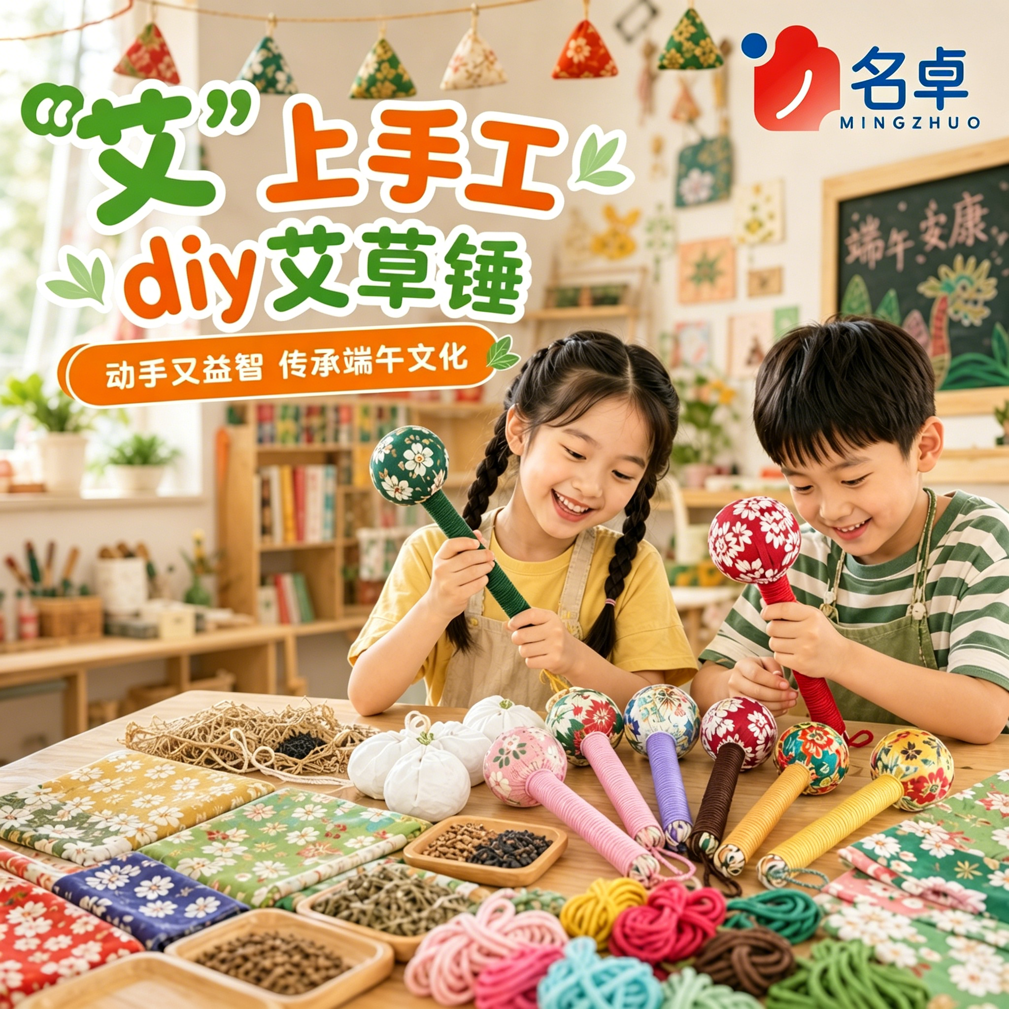 艾草锤diy手工制作材料包幼儿园