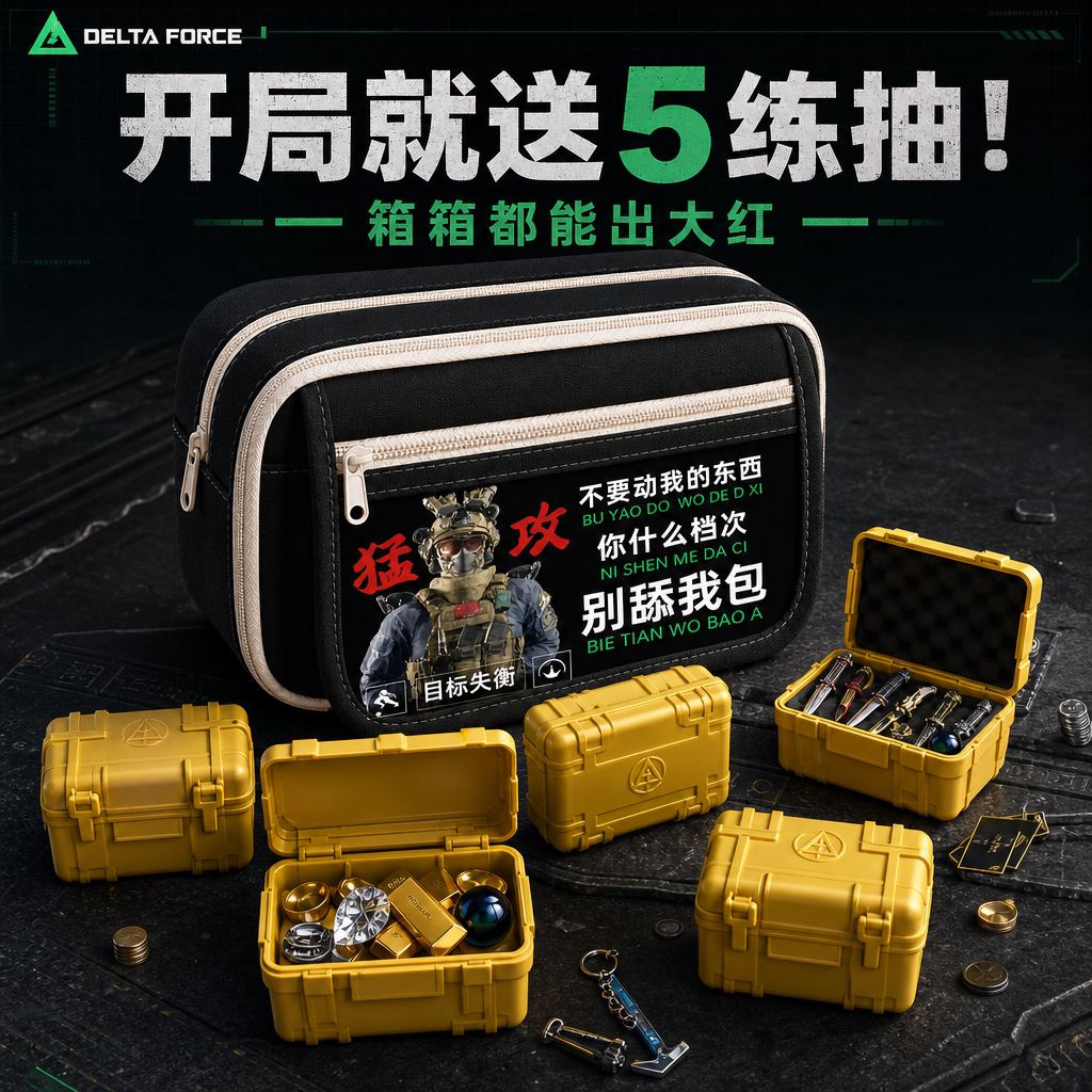 三角洲行动周边笔袋抽象男孩2026图片