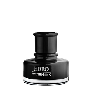 英雄钢笔墨水高级非碳素英雄牌碳素防水专用蓝202钢笔水红墨水蓝色红补充液纯蓝黑色蓝黑红色钢笔用墨汁速干