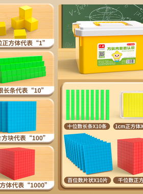万以内数的认识 四阶十进制教具大数进位模型一二年级数学教具下