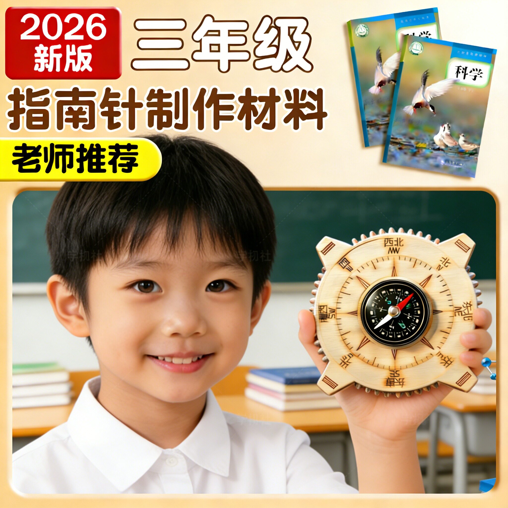 小学生三年级【指南针制作材料】图片