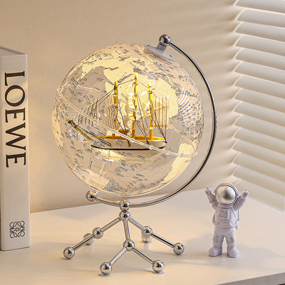 客厅地球仪摆件可发光轻奢高级感