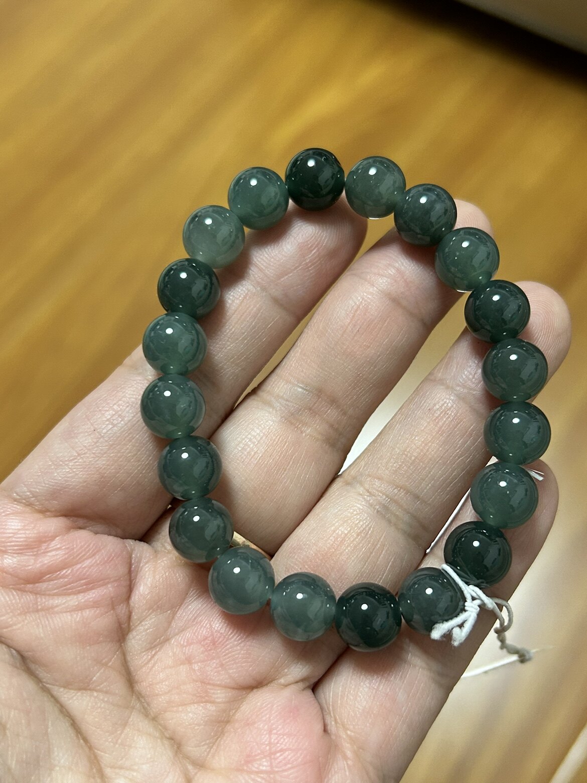 天然翡翠a货 危地马拉蓝水正冰手链 女 单圈 手串