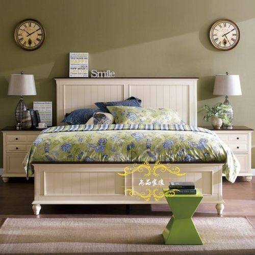 实木美式拼色上海公主床包邮