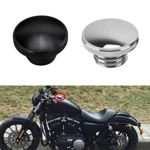 适用哈雷XL883/1200 X48 72戴娜 软尾路王改装隐藏CNC装饰 油箱盖