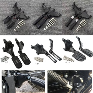 适用哈雷883 1200N X4872改装后脚踏总成乘客脚踏支架后脚踏04-25