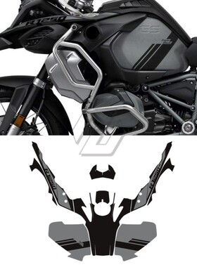 适合宝马R1200GS/R1250ADV 40周年版本水鸟摩托车全车贴花保护贴