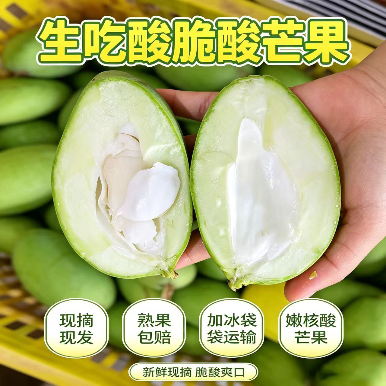 广西酸芒果青芒果生吃酸脆生吃芒芒果