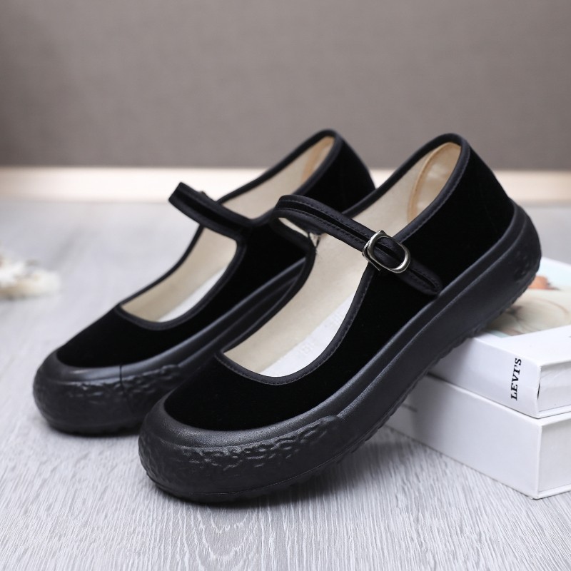 新款老北京布鞋女工作布鞋防滑软底上班黑色布鞋舒适舞蹈鞋妈妈鞋,女鞋,传统布鞋,淘宝优惠券,粉丝福利购,淘宝优惠卷