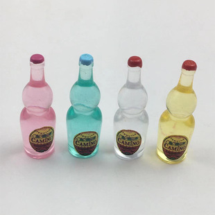 仿真迷你洋酒diy食玩树脂小瓶子 微景观道具小夜灯钥匙扣饰品摆件