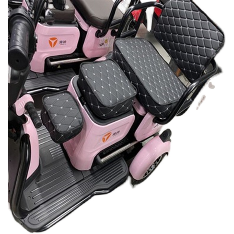 适用于电动三轮自由1车座套防水皮革坐垫套亚麻布料坐垫套车衣i.