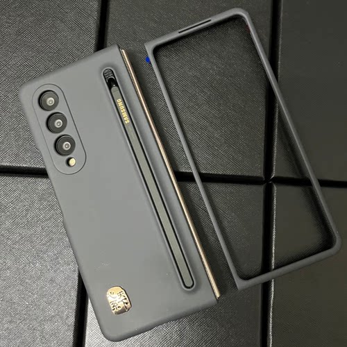 适用于三星Fold5官方同款W24手机壳Fold4带笔Fold3新款W23防摔W22简约高档Fold6 W25 zfold7