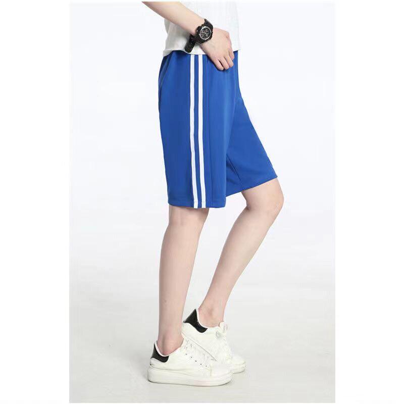 深圳校服裤子初中高中学生统一夏装男女运动校裤夏季蓝色薄款短裤