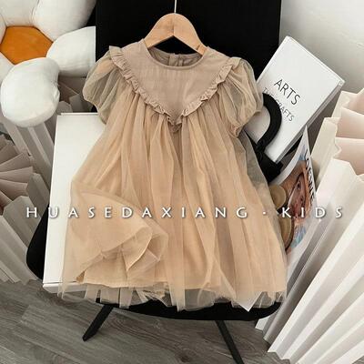 女童2025裙高定礼服纱裙裙子小女孩公主儿童新款夏装连衣裙周岁网