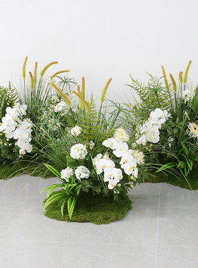 仿生绿植物假花摆件室内仿真造景装饰芦苇草丛花丛植物角插花成品