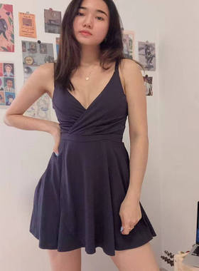 「孤品清仓」美式性感休闲吊带V领连衣裙20 21 | 仅剩2件 XS M码