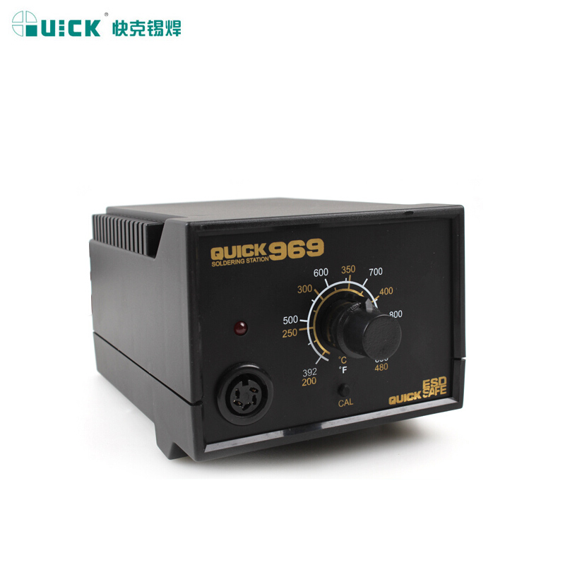 QUICK快克焊台969E防静电控温焊台可调恒温电烙铁手柄60W电焊台