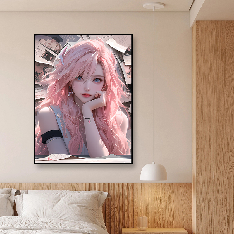 英雄联盟挂画萝莉金克丝可爱美女LOL游戏发光装饰画电竞房间壁画