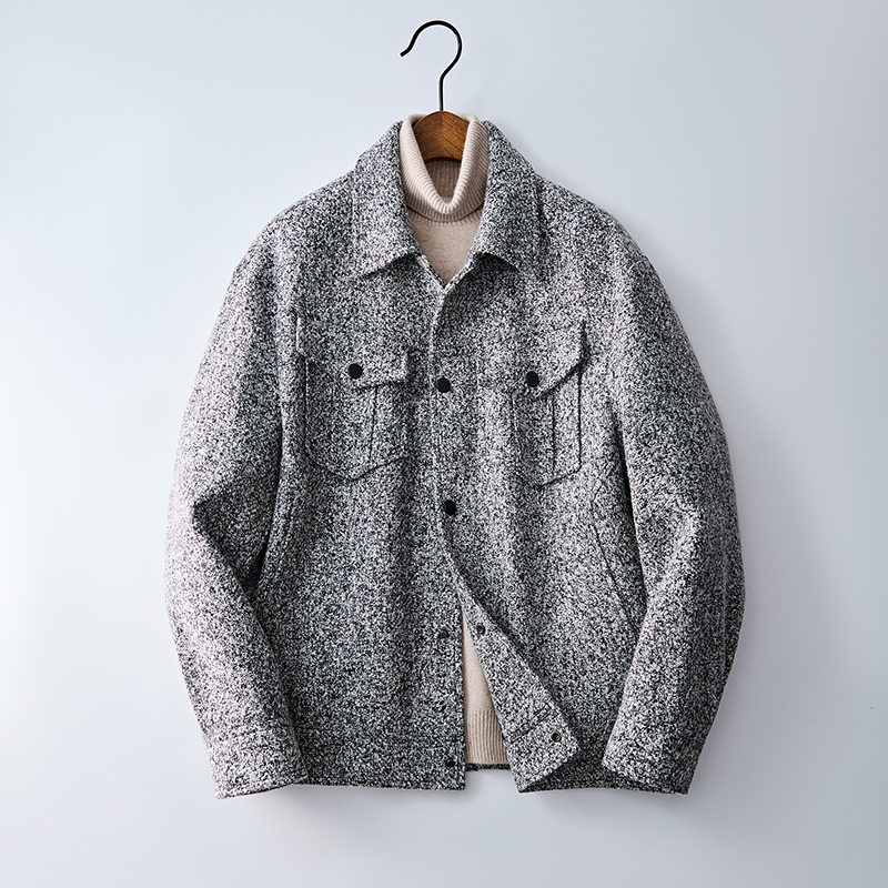 新款小香风男士夹克羊毛羽绒短款外套D221*F1893*P315控488，男装夹克，电商D221(原钱塘6000)