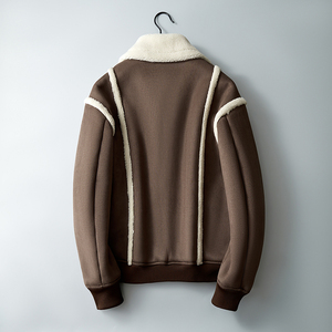 2025新款皮毛一体机车服外套休闲仿麂皮绒男士夹克F521*P245控399图片
