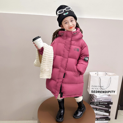 英国NEXT女童羽绒棉服加厚中长款