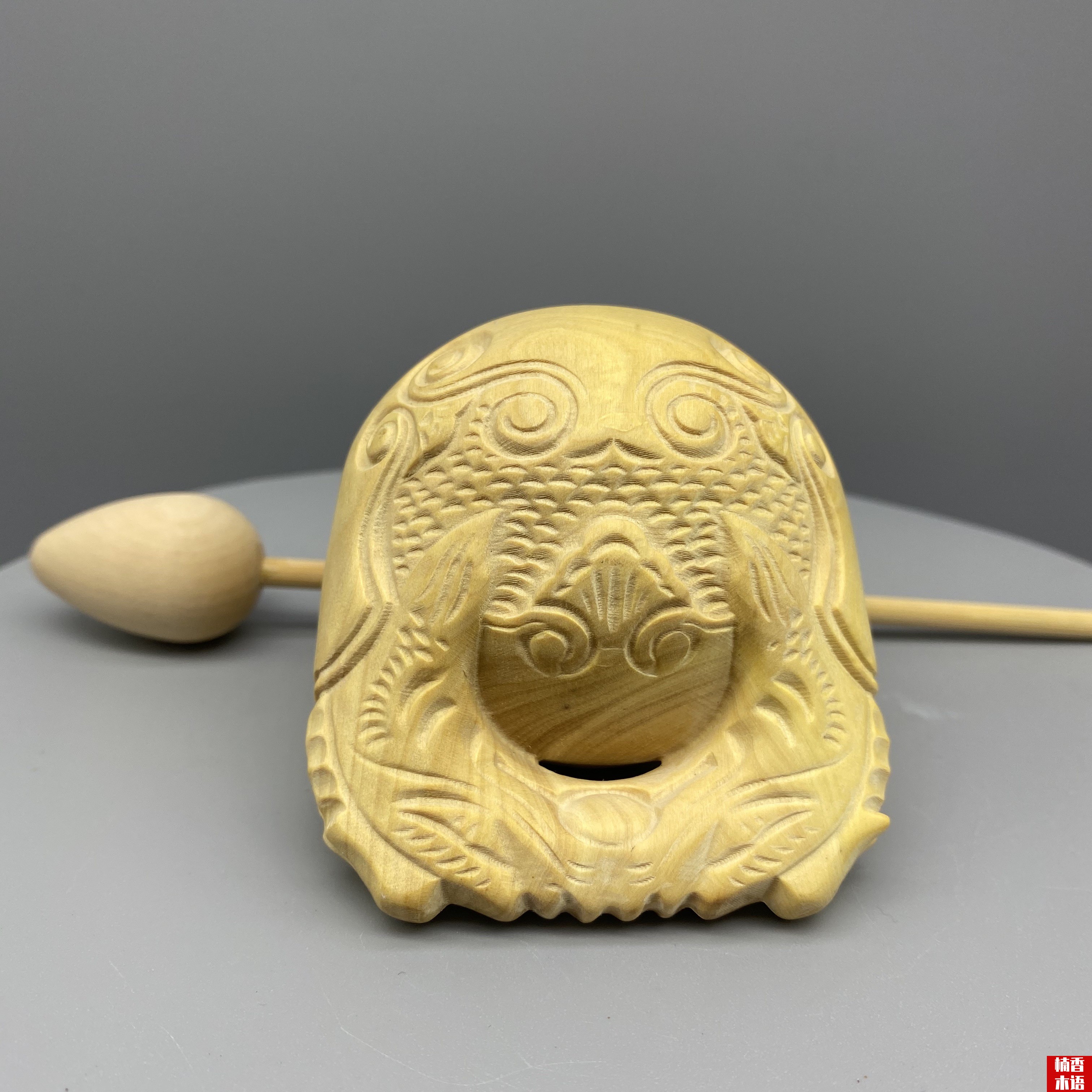 小叶黄杨木雕刻木鱼便携式家用随身实木念佛法器念经寺庙用品