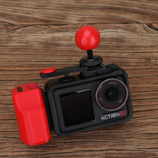 5pro相机原厂兔笼拍摄手柄和快门按键配件 适用大疆DJI action4