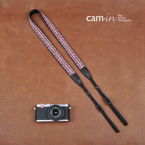 cam-in 绣花系列专业相机背带 通用接口 cam8449