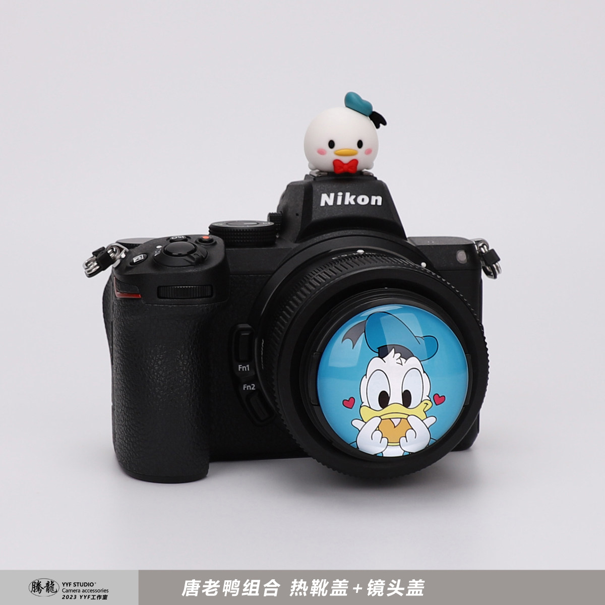 唐老鸭相机卡通镜头盖热靴M50小痰盂49mm适用索尼富士尼康佳能R50,3C数码配件,镜头盖,淘宝优惠券,粉丝福利购,淘宝优惠卷