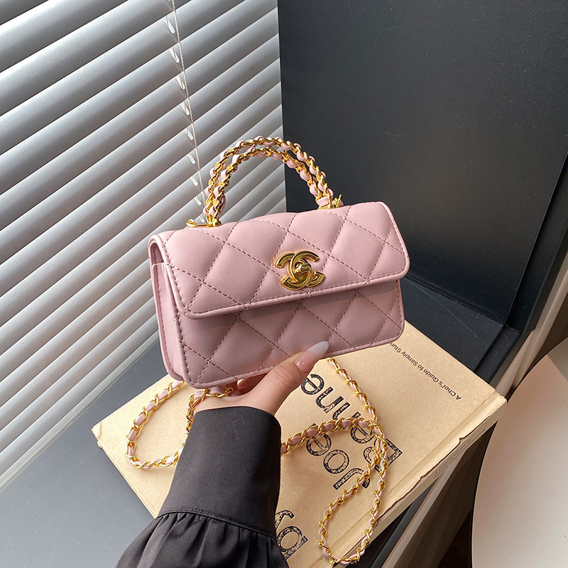 小香风时尚菱格纹女包2025夏季新款个性链条手提斜跨女包手机包,箱包皮具/热销女包/男包,小方包,淘宝优惠券,粉丝福利购,淘宝优惠卷