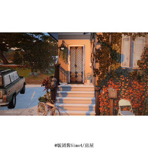 模拟人生4房屋19丨有CC房屋丨Lisa的花园小居丨30x20 三室二卫