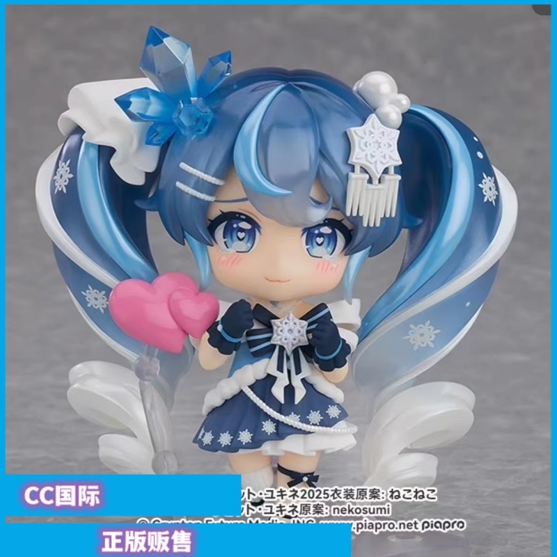 正版现货GSC初音未来Crystal Snow雪初音雪未来2025粘土人手办