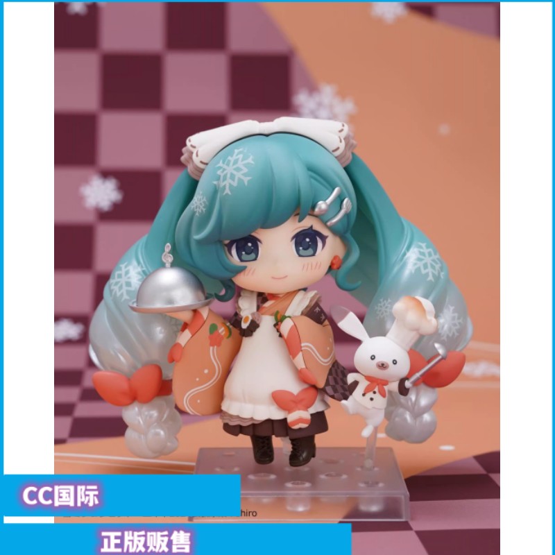 正版现货GSC 粘土人 V家初音未来 雪初音雪音兔2024 冬季美食手办
