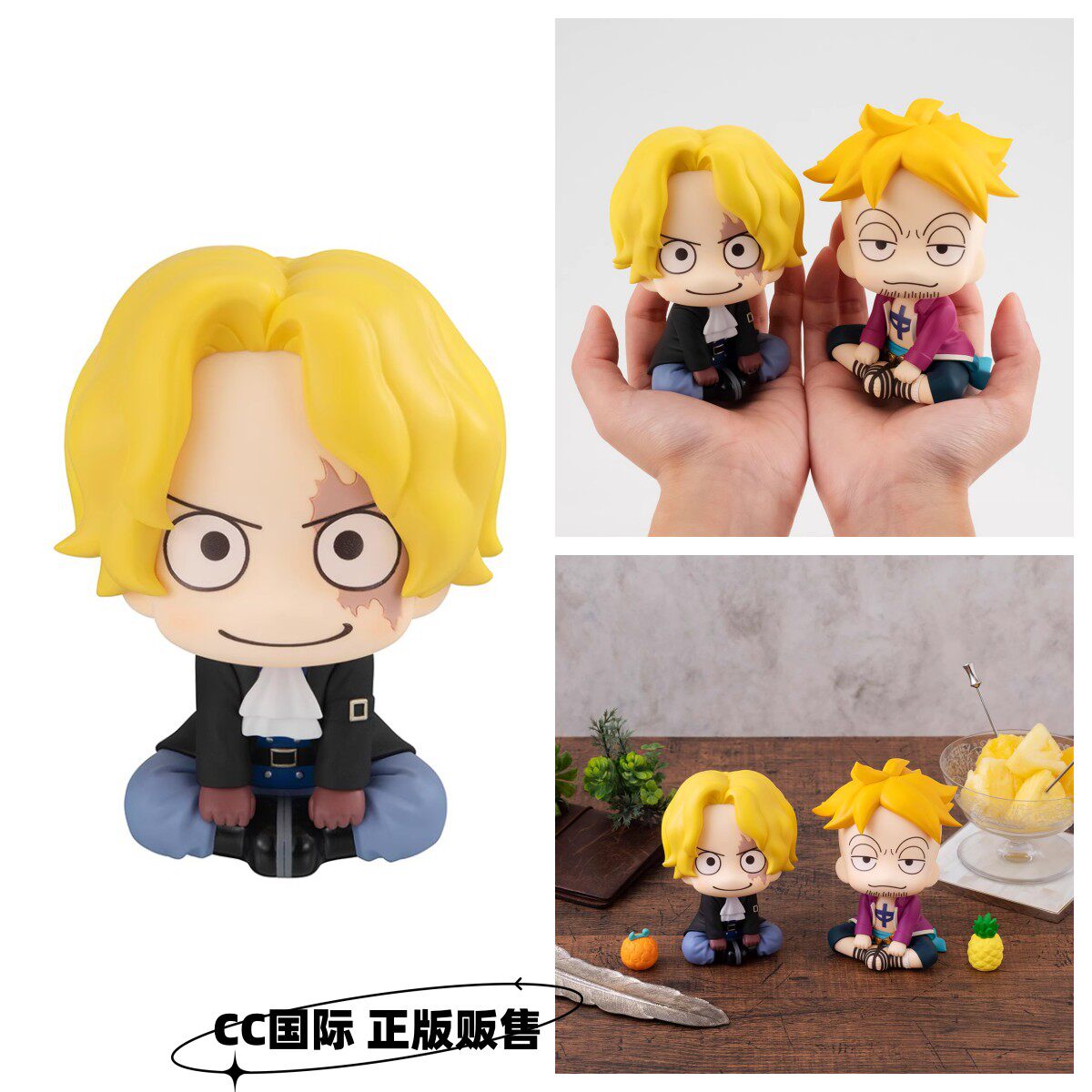 正版现货 megahouse mh look up 航海海贼王 萨博 马尔科 q版手办
