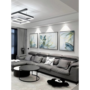 芬奇手绘大芬村油画客厅挂画花卉沙发背景墙装饰画现代建议肌理画