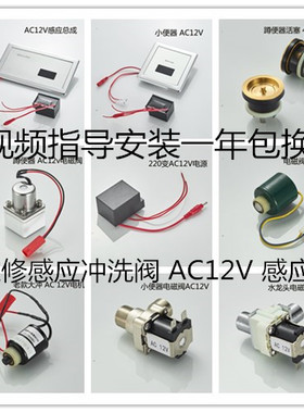 志荣ZILONG蹲便AC12V感应小便器交流电大小便冲洗阀小便斗电磁阀