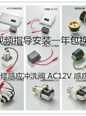志荣ZILONG蹲便AC12V感应小便器交流电大小便冲洗阀小便斗电磁阀