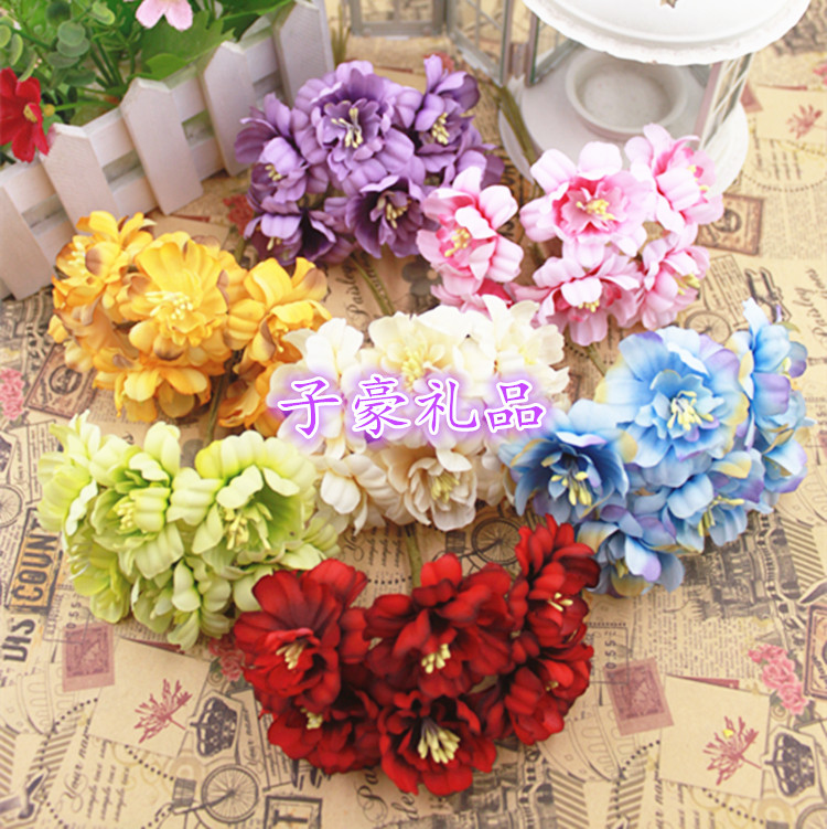 假花仿真花韩式蝶婚纱新娘头饰发饰头花手腕花 DIY手工花环材料