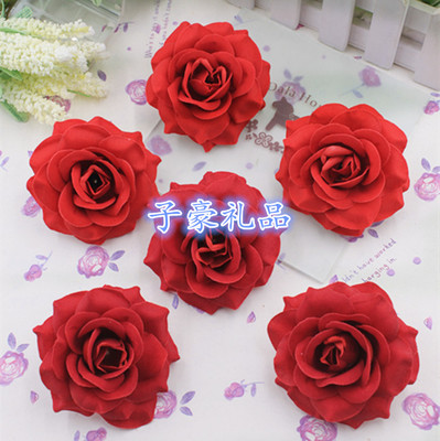 2023新款diy绒布卷边茶玫 拱门引路插花 仿真花 花艺花头婚庆用花