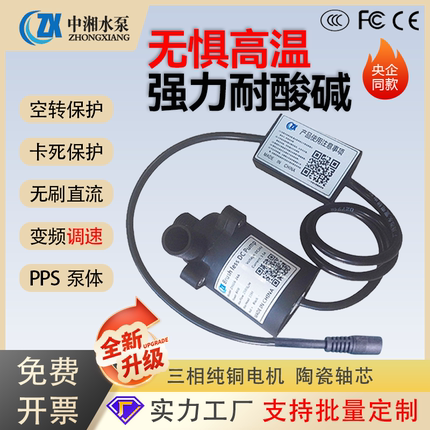 ZX60A迷你长寿命长时间工作化工耐酸碱耐高温循环12V24V潜水泵