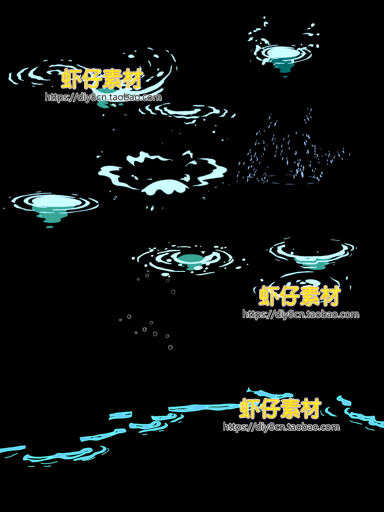 AN/FLASH水花水特效FLA源文件矢量动画动态素材