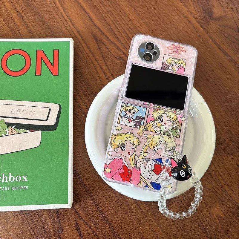 ins小清新卡通美少女战士适用于VIVOXFLIP手机壳创意新款vivo xflip小折叠屏手链Xflip全包贝壳纹防摔保护套,3C数码配件,手机保护套/壳,淘宝优惠券,粉丝福利购,淘宝优惠卷
