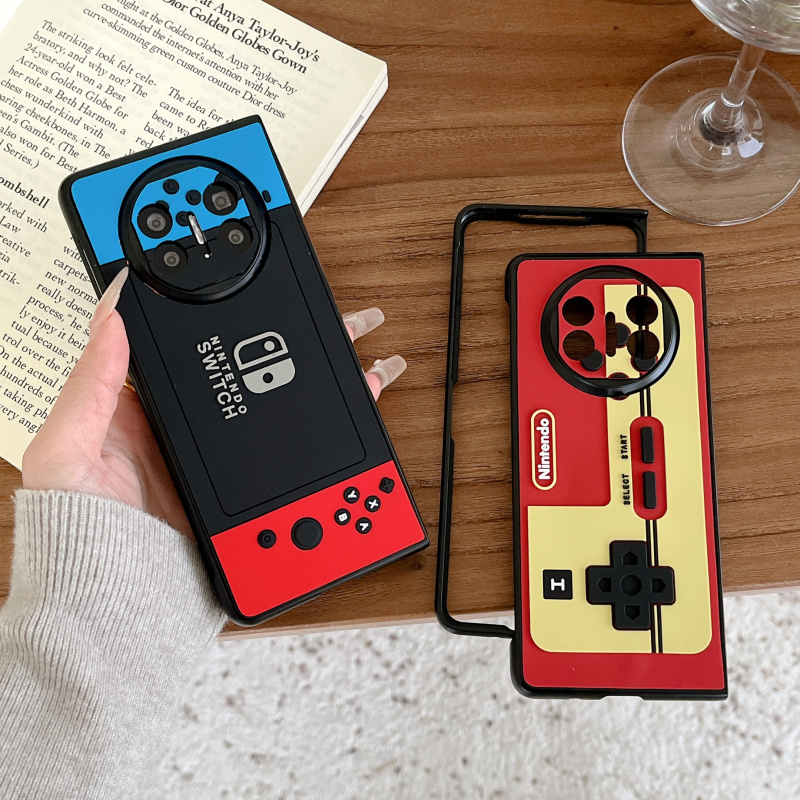 创意立体游戏机任天堂手柄适用华为matex5手机壳折叠屏matex3双面保护套新款华为mateX6前后防摔MateX3硬壳潮