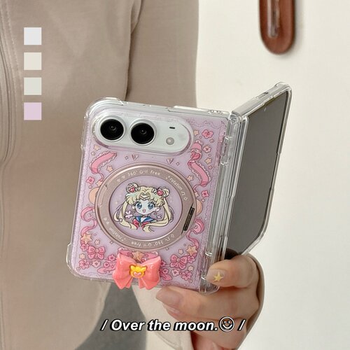 适用iPhoneDuo手机壳ins韩风卡通美少女战士折叠屏Duo保护套双层硬壳iPhone Duo防摔套个性翻盖女18Duo网红款