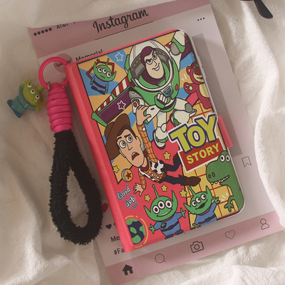 ins韩系卡通TOY玩具总动员适用华为purax手机壳新款不折叠书本壳puraX典藏版全包皮质手机套毛绒手提链外壳女