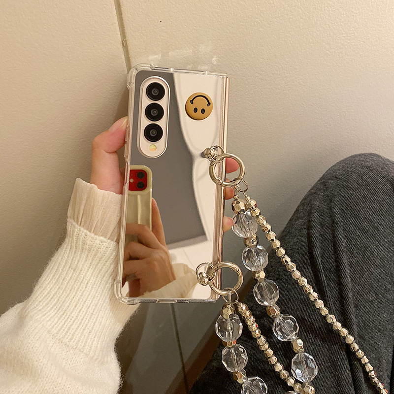 银色镜面适用三星fold3手机壳